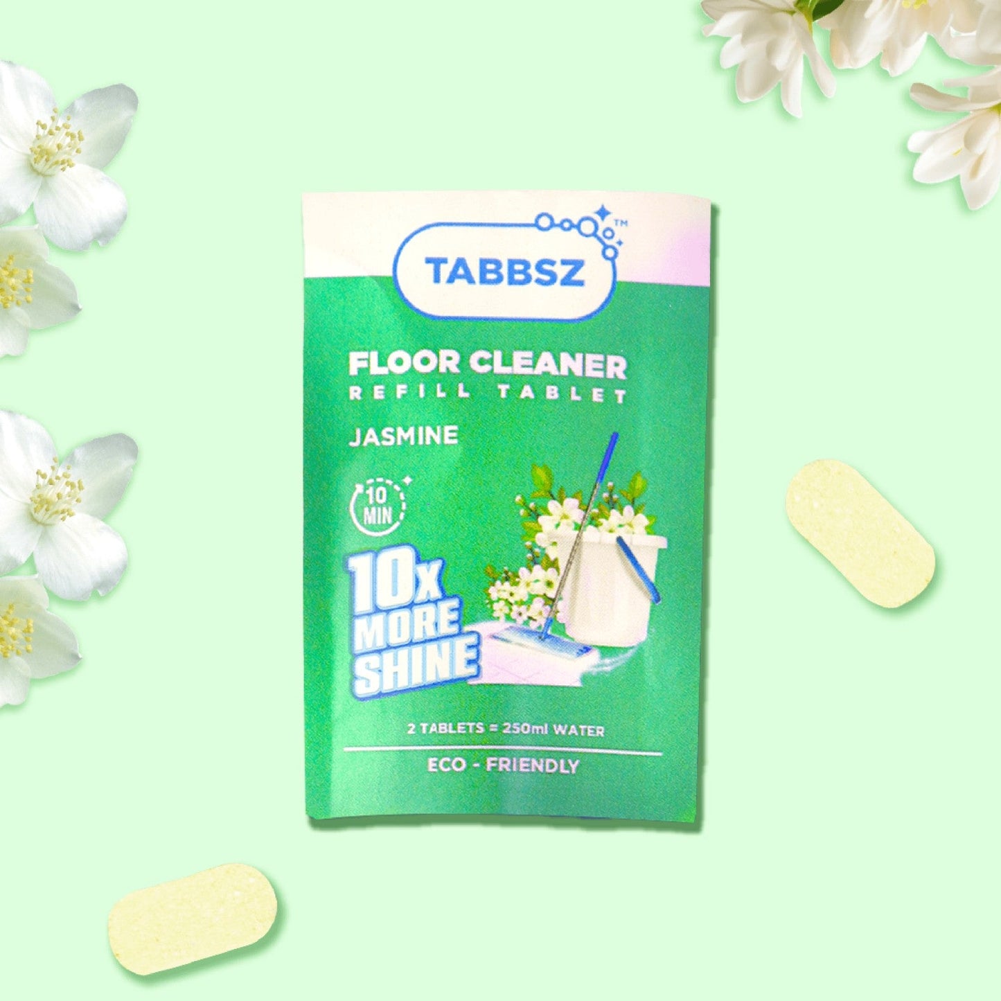 tabbsz,floorcleaner,assortedpack,jasmine,lavender,rose,lemongrass,cleaningtablets,plasticfree,nontoxic,childsafe,petsafe,zerowaste,ecofriendly,India's first cleaning tablet, shipping globally, polish protect floor cleaner, yellow stain remover floor cleaner
sensitive skin cleaner, skin friendly,  pack of 2, pack of 8, pack of 16, pack of 32, pack of 64