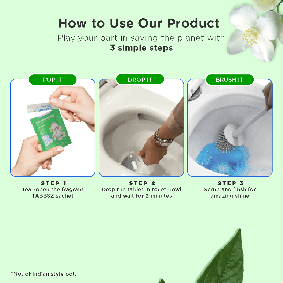 TABBSZ TOILET CLEANER - JASMINE - Tabbsz store- Jasmine / pack of 8 - wk_wallet